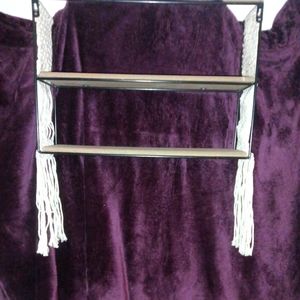 Shelf with Macrame